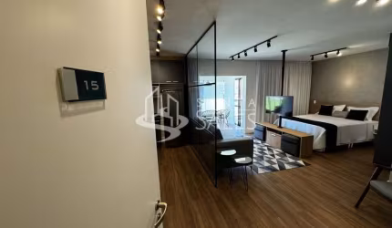 APARTAMENTO GARDEN MOBILIADO 1 DORMITORIO E 2 VAGAS NA CHACARA SANTO AMTONIO