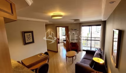 Aluguel de apartamento em Indianópolis, São Paulo-SP: 2 quartos, 1 suíte, 2 banheiros - 58m² de conforto!