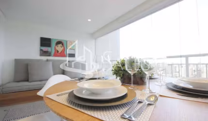 Apartamento para locação na Vila Nova Conceição, São Paulo-SP: 1 quarto, 1 suíte, 1 sala, 1 banheiro, 1 vaga.