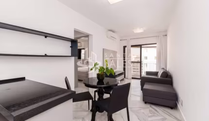 Apartamento para locação no Itaim Bibi: 1 quarto, 1 sala, 1 banheiro, 1 vaga de garagem, 42m² - São Paulo-SP!
