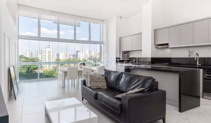 Apartamento de Alto Padrão no Brooklin Paulista: 1 quarto, 1 suíte, 1 sala, 2 banheiros, 2 vagas, 85m² - São Paulo-SP.