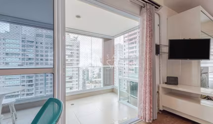 Apartamento mobiliado à venda em São Paulo-SP, Vila Mariana: 1 quarto, 1 banheiro, 1 vaga de garagem, 45m² de área!