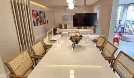 Apartamento de luxo à venda em São Paulo-SP, no Bosque da Saúde: 3 quartos, 3 suítes, 1 sala, 5 banheiros, 3 vagas de garagem, 136m² de área.