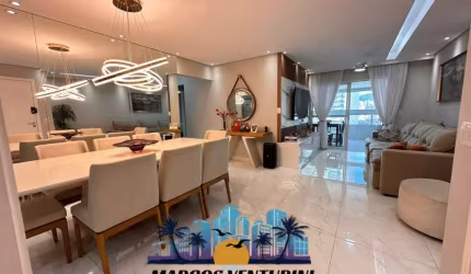 Apartamento para Venda em Praia Grande, Guilhermina, 3 dormitórios, 3 suítes, 4 banheiros, 2 vagas