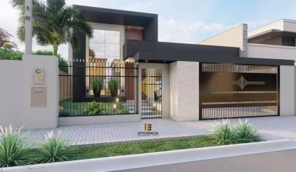 Casa à venda, 1 suíte + 2 demi-suítes, 2 vagas, Vila Industrial - Toledo/PR