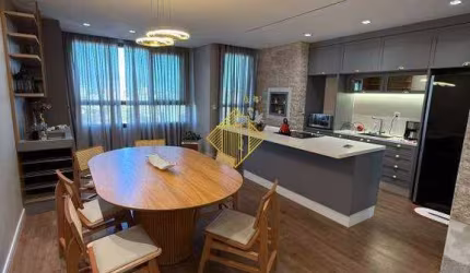 Lindo apartamento mobiliado, com 1 suíte mais 2 quartos.