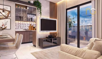 Apartamento à venda, 58 m² por R$ 513.786,22 - Tupi - Praia Grande/SP