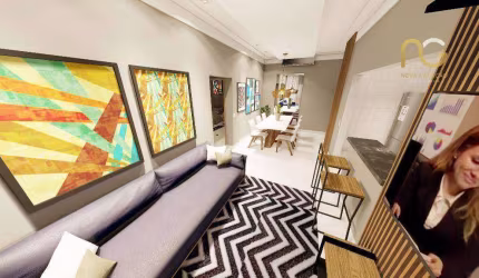 Apartamento com 2 dormitórios à venda, 81 m² por R$ 580.270,00 - Vila Guilhermina - Praia Grande/SP