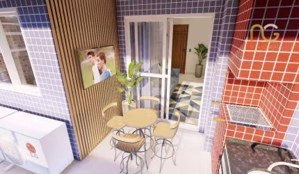 Apartamento com 1 dormitório à venda, 49 m² por R$ 361.100,00 - Vila Guilhermina - Praia Grande/SP