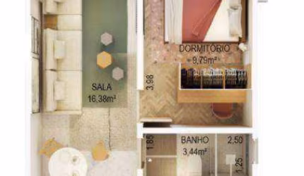 Apartamento com 1 dormitório à venda, 54 m² por R$ 474.626,25 - Canto do Forte - Praia Grande/SP