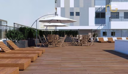Apartamento com 3 dormitórios à venda, 121 m² por R$ 735.000,00 - Vila Guilhermina - Praia Grande/SP