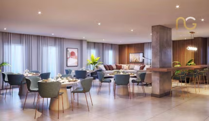 Apartamento com 1 dormitório à venda, 50 m² por R$ 350.000,00 - Vilamar - Praia Grande/SP