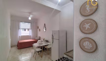Kitnet com 1 dormitório vista mar, 32 m² por R$ 210.000 - Vila Guilhermina - Praia Grande/SP