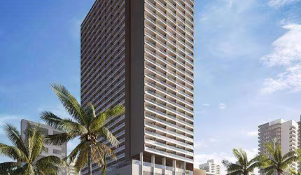 Lançamento de Alto Padrão - Apartamento tipo Flat Frente Praia - 01 dormitorio - Bairro Tupi/Praia Grande-SP