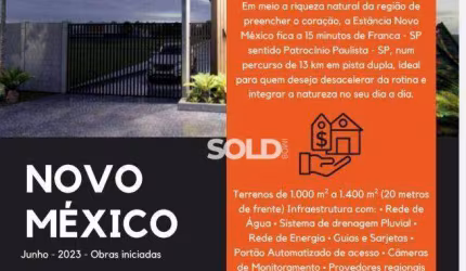 Terreno à venda, 1138 m² por R$ 135.000,00 - Zona Rural - Patrocínio Paulista/SP