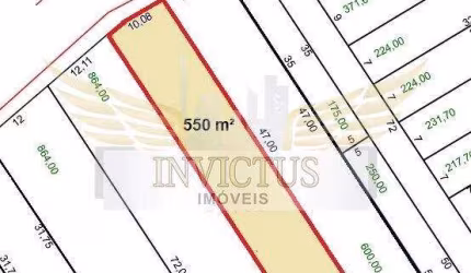Terreno Residencial/Comercial para Comprar, 550m² - Vila Alto de Santo André, Santo André/SP.