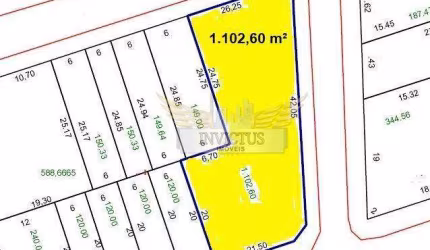 Terreno de Esquina Residencial para Comprar, 1.102m² - Vila América, Santo André/SP.