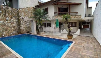 Sobrado Alto Padrão com 3 Suítes para Alugar, 495m² - Campestre, Santo André/SP.