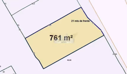 Terreno Comercial/Residencial para Comprar, 761m² - Bairro Jardim, Santo André/SP.