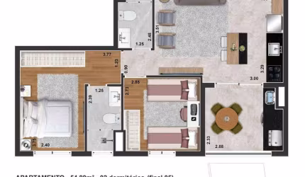 Apartamento com 2 dormitórios à venda, 54 m² por R$ 450.098,00 - Centro - Diadema/SP