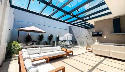 Casa Alto Padrão com piscina, churrasqueira, área gourmet  com 2 dormitórios à venda, 210 m² por R$ 2.699.000 - Canto do Forte - Praia Grande/SP
