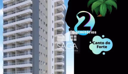 Apartamento com 2 dormitórios à venda, 60 m² por R$ 481.000,00 - Canto do Forte - Praia Grande/SP