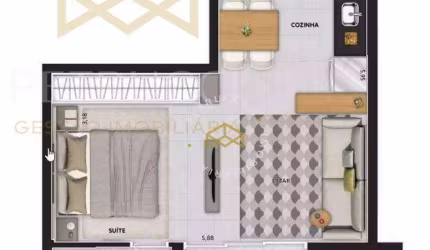 Apartamento com 1 dormitório à venda, 41 m² por R$ 580.000,00 - Centro - Campinas/SP