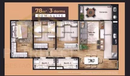Apartamento com 2 dormitórios à venda, 64 m² por R$ 608.000,00 - Swiss Park - Campinas/SP