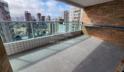 Apartamento na Aviação com LINDA VISTA AO MAR, 2 dormitórios, lazer, só na Praia Grande.