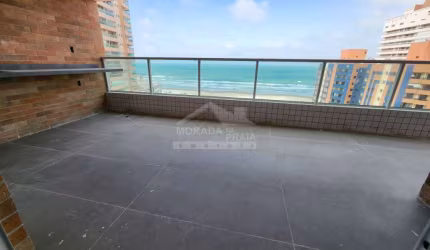 Apartamento na Aviação com LINDA VISTA AO MAR, 2 dormitórios, 2 vagas, lazer, só na Praia Grande.