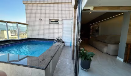 Cobertura na Vila Tupi 3 dormitórios, área gourmet, piscina privativa, confira em Praia Grande.