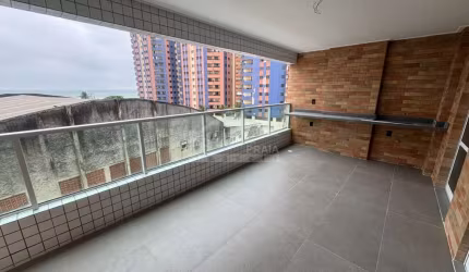 Apartamento na Aviação com LINDA VISTA AO MAR, 3 dormitórios, lazer, confira na Praia Grande.