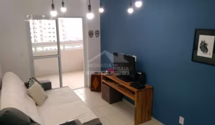 Apartamento MOBILIADO na Aviação, 2 dormitórios, sacada, lazer, confira em Praia Grande.