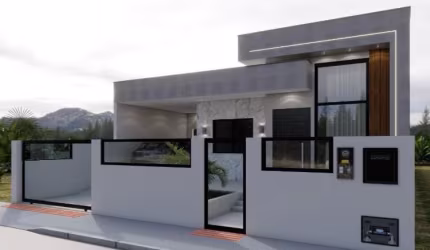 Casa em Forquilhas com 3 quartos sendo 1 suíte, 2 banheiros e 2 vagas de garagem