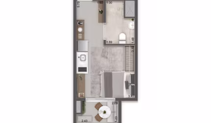 Apartamento com 1 quarto à venda na Vila Primavera, São Paulo , 26 m2 por R$ 372.340