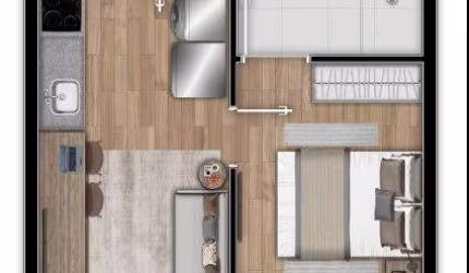 Apartamento com 1 quarto à venda no Brooklin Paulista, São Paulo , 28 m2 por R$ 380.000