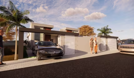 Casa super moderna, 3 quartos (1 suíte) 105m2