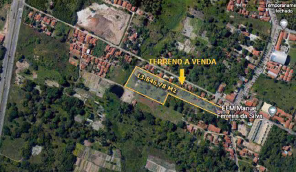 Terreno à venda, 13846 m² por R$ 1.000.000,00 - Mangabeira - Eusébio/CE