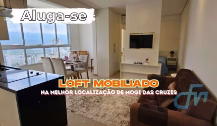 Trend Loft Nova Mogilar - Apartamento Loft mobiliado para alugar na melhor localização de Mogi das Cruzes, SP.