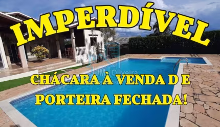CHÁCARA À VENDA DE PORTEIRA FECHADA CONDOMÍNIO PINHEIROS DO LAGO ALAMBARI SP
