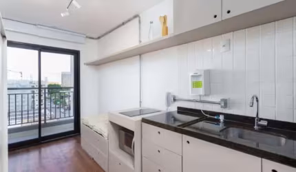 Apartamento com 1 quarto para alugar na Avenida dos Carinás, 301, Indianópolis, São Paulo por R$ 3.205