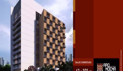 Sala comercial com 1 sala à venda na Avenida Rouxinol, 96, Moema, São Paulo por R$ 877.134
