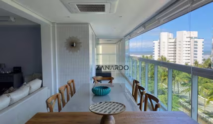 Apartamento vista mar, pé na grama, 3 suítes à venda, 127 m² - Riviera de São Lourenço - Bertioga/SP