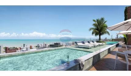 Vendo apartamento com 2 quartos 2 suítes ,a 300 metros do mar  65 m2 por R$ 586 Mil -Manaira/João Pessoa-PB