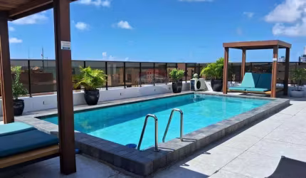 Apartamento mobiliado para locação com 59,88m², 2 quartos, sendo 1 suíte em Cabo Branco, João Pessoa - PB.