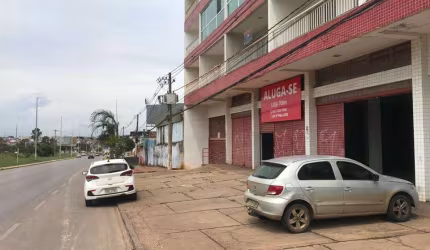rua 3 loja com 600 metros frente para estrutural na marginal, pé direito duplo, com wc, 6 portas de enrolar