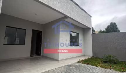 Linda Casa NOVA com 2 dormitórios à venda, bairro Estação, Araucária, PR por R$500mil.