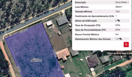 Terreno a venda de  esquina com 6mil m2 Colonia dona Luiza