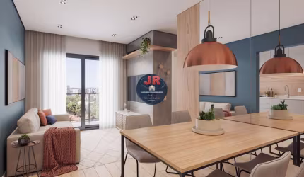 Apartamento com 2 quartos, sacada com churrasqueira e vaga coberta no Xaxim