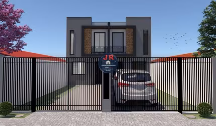 Sobrado novo, de frente para rua com 02 quartos e duas vagas!